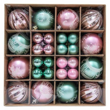 JOY BOX 44 SFERE ROSA/TIFFANY (12PZ CM.6+32PZ CM.3) (6pz)